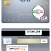 editable template, Sweden Citibank visa platinum card, fully editable template in PSD format