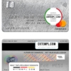 editable template, Switzerland Credit Suisse bank mastercard, fully editable template in PSD format