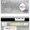 editable template, Switzerland Credit Suisse bank visa platinum card, fully editable template in PSD format