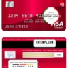 editable template, Switzerland UBS bank visa classic card, fully editable template in PSD format