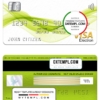editable template, Tajikistan Alif Bank visa electron card, fully editable template in PSD format