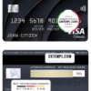 editable template, Tunisia ATB bank visa classic card, fully editable template in PSD format