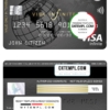 editable template, Tunisia Amen Bank visa infinite card, fully editable template in PSD format