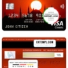 editable template, Turkey Bankasi bank visa classic card, fully editable template in PSD format