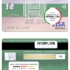 editable template, Turkmenistan Halkbank visa electron card, fully editable template in PSD format