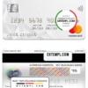editable template, Turkmenistan Turkmenbashi Bank mastercard, fully editable template in PSD format
