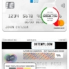 editable template, United Kingdom The Pension Service bank mastercard, fully editable template in PSD format