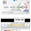 editable template, United Kingdom The Pension Service bank visa classic card, fully editable template in PSD format