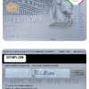 editable template, USA Bank of the West bank AMEX platinum card template in PSD format, fully editable