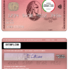 editable template, USA Capital One bank AMEX rose gold card template in PSD format, fully editable