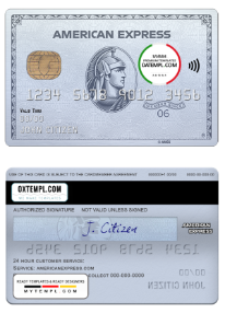 editable template, USA Chase bank amex platinum card.watermarks