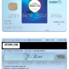 editable template, USA Commerce bank AMEX blue cash everyday card template in PSD format, fully editable
