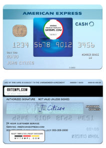 editable template, USA Commerce bank AMEX blue cash everyday card template in PSD format, fully editable
