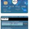 editable template, USA First Bank of Wiki AMEX payback card template in PSD format, fully editable