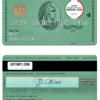 editable template, USA Heritage bank AMEX green card template in PSD format, fully editable