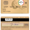 editable template, USA MOVO bank AMEX gold card template in PSD format, fully editable