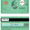 editable template, USA Nebraska Five Points Bank AMEX green card template in PSD format, fully editable