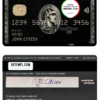 editable template, USA PNC Bank AMEX black card template in PSD format, fully editable