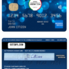editable template, USA Regions bank AMEX payback card template in PSD format, fully editable
