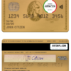 editable template, USA Texas 5Point Credit Union bank AMEX gold card template in PSD format, fully editable