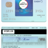 editable template, USA California BlueVine bank Blue Cash Everyday® card from Amex template in PSD format, fully editable