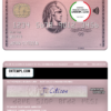 editable template, USA Indiana Centier bank AMEX rose gold card template in PSD format, fully editable