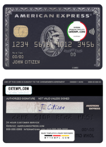 editable template, USA JP Morgan Chase bank AMEX black card template in PSD format, fully editable