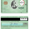 editable template, USA State Street Corporation bank AMEX green corporate card template in PSD format, fully editable