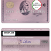 editable template, USA ADP Earnings bank AMEX rose gold card template in PSD format, fully editable