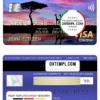 editable template, Uganda Bank of Africa visa electron card, fully editable template in PSD format
