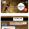 editable template, Ukraine Oshadbank mastercard gold, fully editable template in PSD format