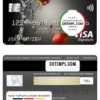 editable template, Ukraine PrivatBank visa signature card, fully editable template in PSD format