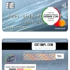 editable template, United Kingdom Barclays bank mastercard, fully editable template in PSD format