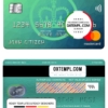 editable template, United Kingdom HM Revenue & Customs bank mastercard, fully editable template in PSD format