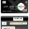 editable template, United Kingdom Halifax bank visa signature card, fully editable template in PSD format