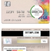editable template, United Kingdom Monzo bank visa electron card, fully editable template in PSD format