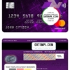 editable template, United Kingdom NatWest bank mastercard, fully editable template in PSD format
