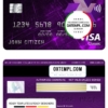 editable template, United Kingdom NatWest bank visa classic card, fully editable template in PSD format