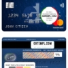 editable template, United Kingdom Nationwide bank mastercard, fully editable template in PSD format