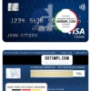 editable template, United Kingdom Nationwide bank visa classic card, fully editable template in PSD format