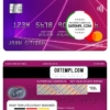 editable template, United Kingdom Revolut Bank mastercard, fully editable template in PSD format