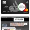 editable template, United Kingdom Santander bank mastercard, fully editable template in PSD format