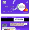 editable template, United Kingdom Starling bank mastercard, fully editable template in PSD format