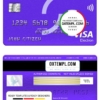editable template, United Kingdom Starling bank visa electron card, fully editable template in PSD format