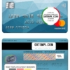 editable template, United Kingdom Yorkshire Bank mastercard, fully editable template in PSD format