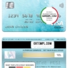 editable template, Uruguay Banco De La Republica Oriental Del Uruguay bank visa electron card, fully editable template in PSD format