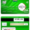 editable template, Uruguay Itau Bank visa electron card, fully editable template in PSD format