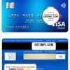 editable template, Uzbekistan Aloqabank visa classic card, fully editable template in PSD format
