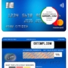 editable template, Uzbekistan Aloqabank mastercard, fully editable template in PSD format