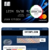 editable template, Uzbekistan Qishloq Qurilish Bank mastercard, fully editable template in PSD format